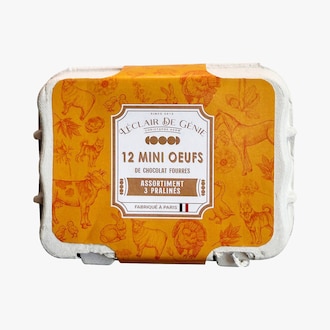 12 mini &oelig;ufs de chocolat fourr&eacute;s L'&Eacute;clair de G&eacute;nie