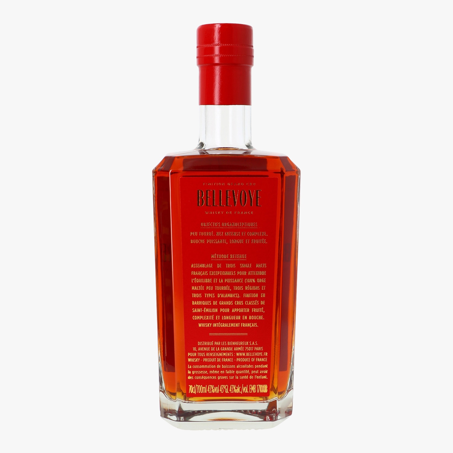 Whisky Bellevoye Rouge en vente au meilleur prix !