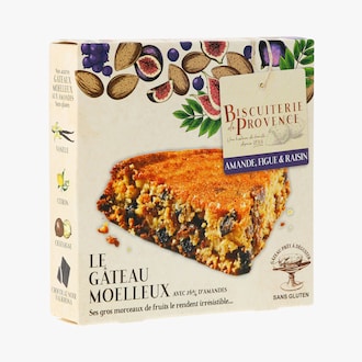 G&acirc;teau moelleux aux figues & raisins pr&ecirc;t &agrave; d&eacute;guster sans gluten Biscuiterie de Provence