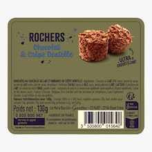 Rochers au chocolat et cr&ecirc;pe dentelle Gavottes