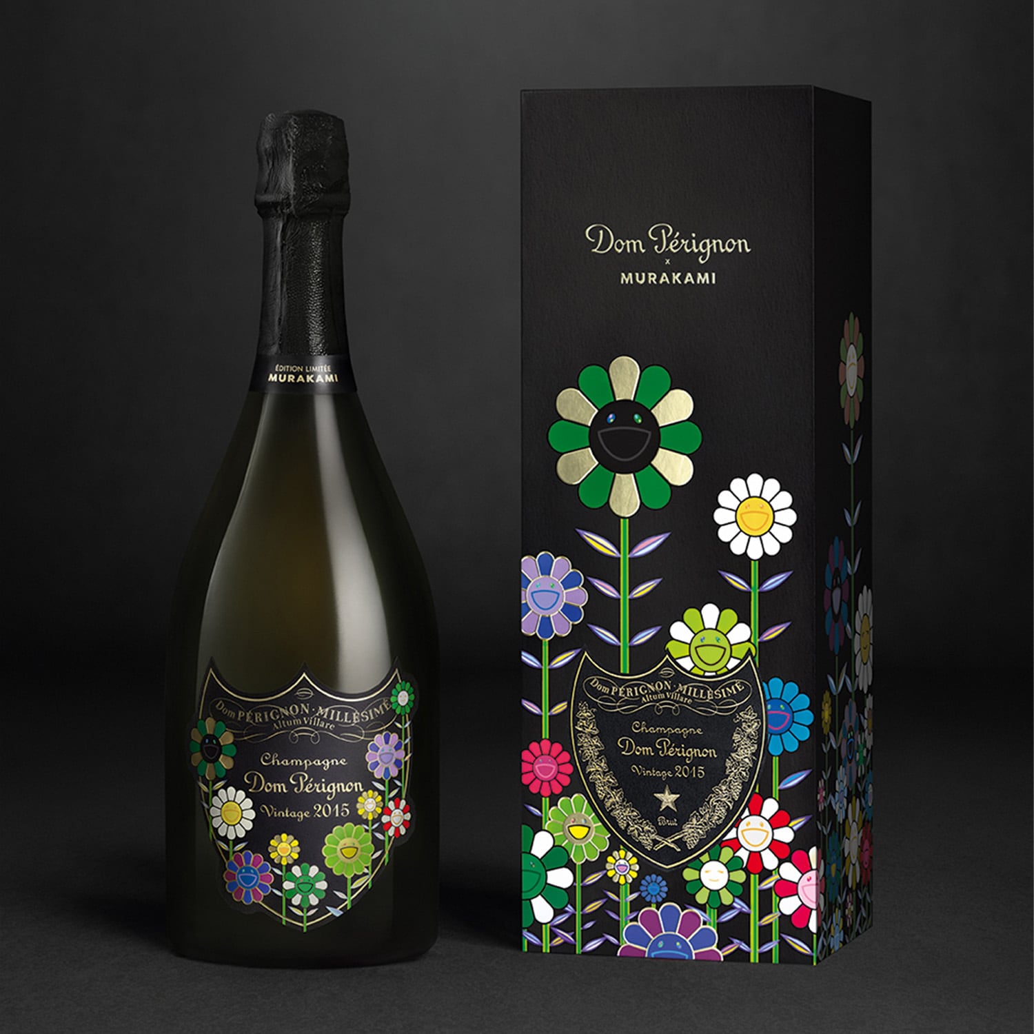 Champagne Dom Pérignon, Vintage 2015, édition spéciale Takashi Murakami, sous étui Dom Pérignon