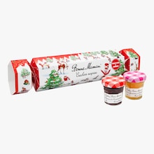 Crackers surprise, pr&eacute;parations de fruits et caramel Bonne Maman