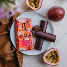 Tablette de chocolat fourr&eacute; au fruit de la passion 75&nbsp;% cacao Tibit&oacute;