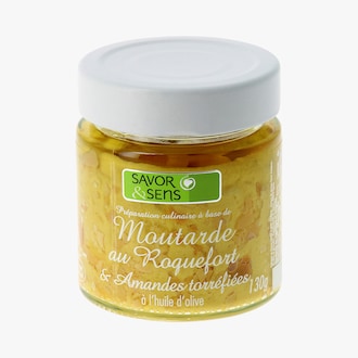 Moutarde au roquefort et amandes torréfiées - Préparation culinaire Savor & Sens