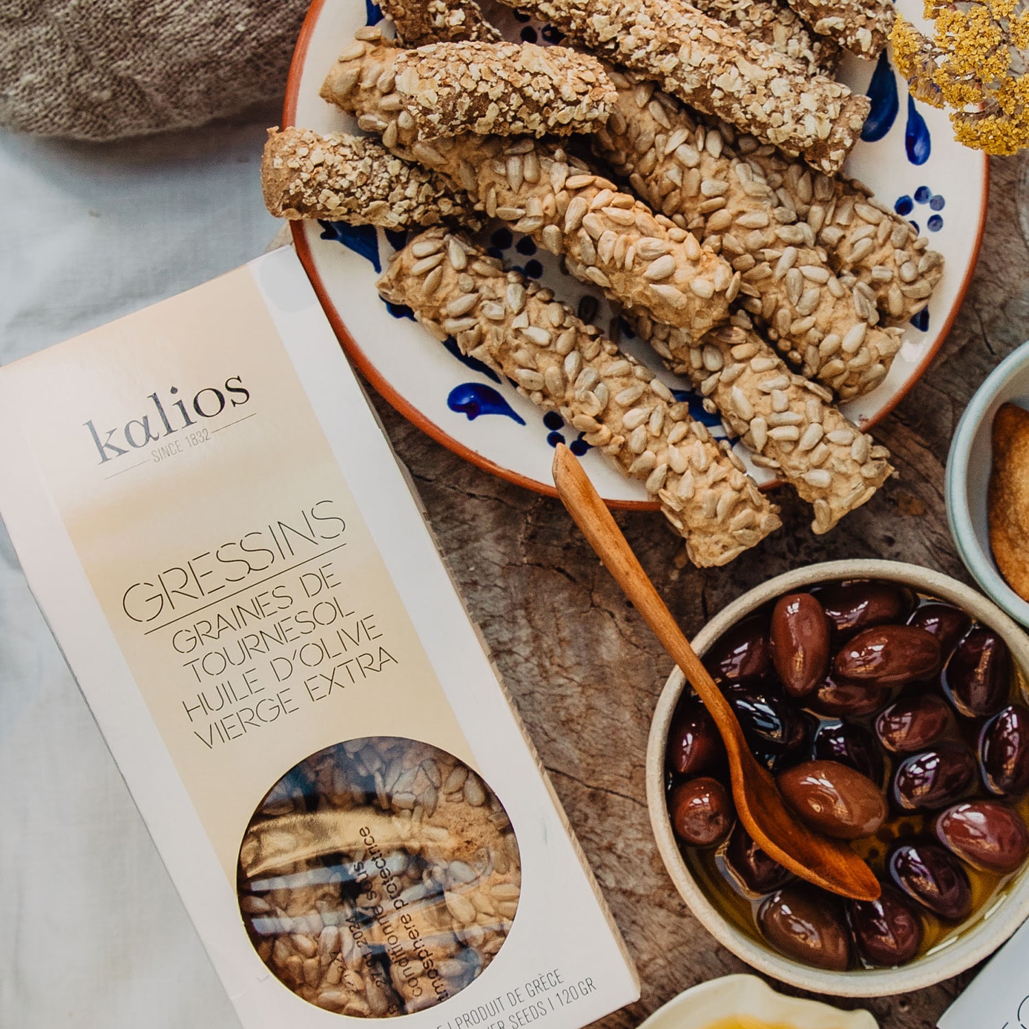 Gressins - Graines de tournesol & huile d'olive vierge extra Kalios