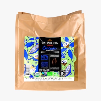 Oriado grands crus, chocolat noir 60 % cacao Valrhona