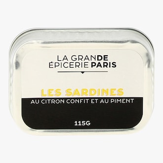 Sardines à l'huile d’olive, au citron confit et au piment La Grande Épicerie de Paris