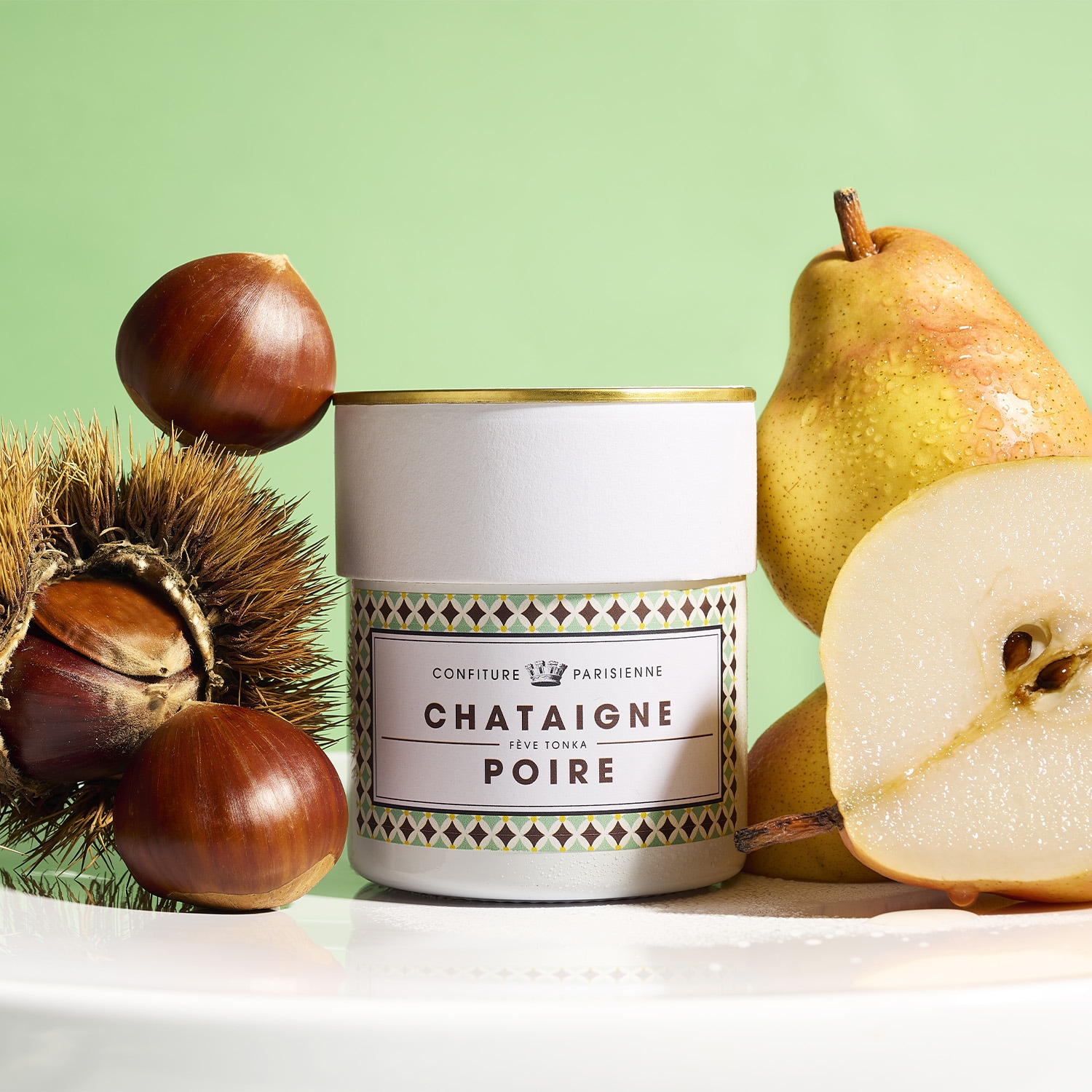 Confiture châtaigne, poire et fève Tonka Confiture Parisienne