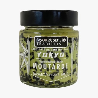 Moutarde inspiration Japon saveurs wasabi, sésame noir et soja Savor & Sens