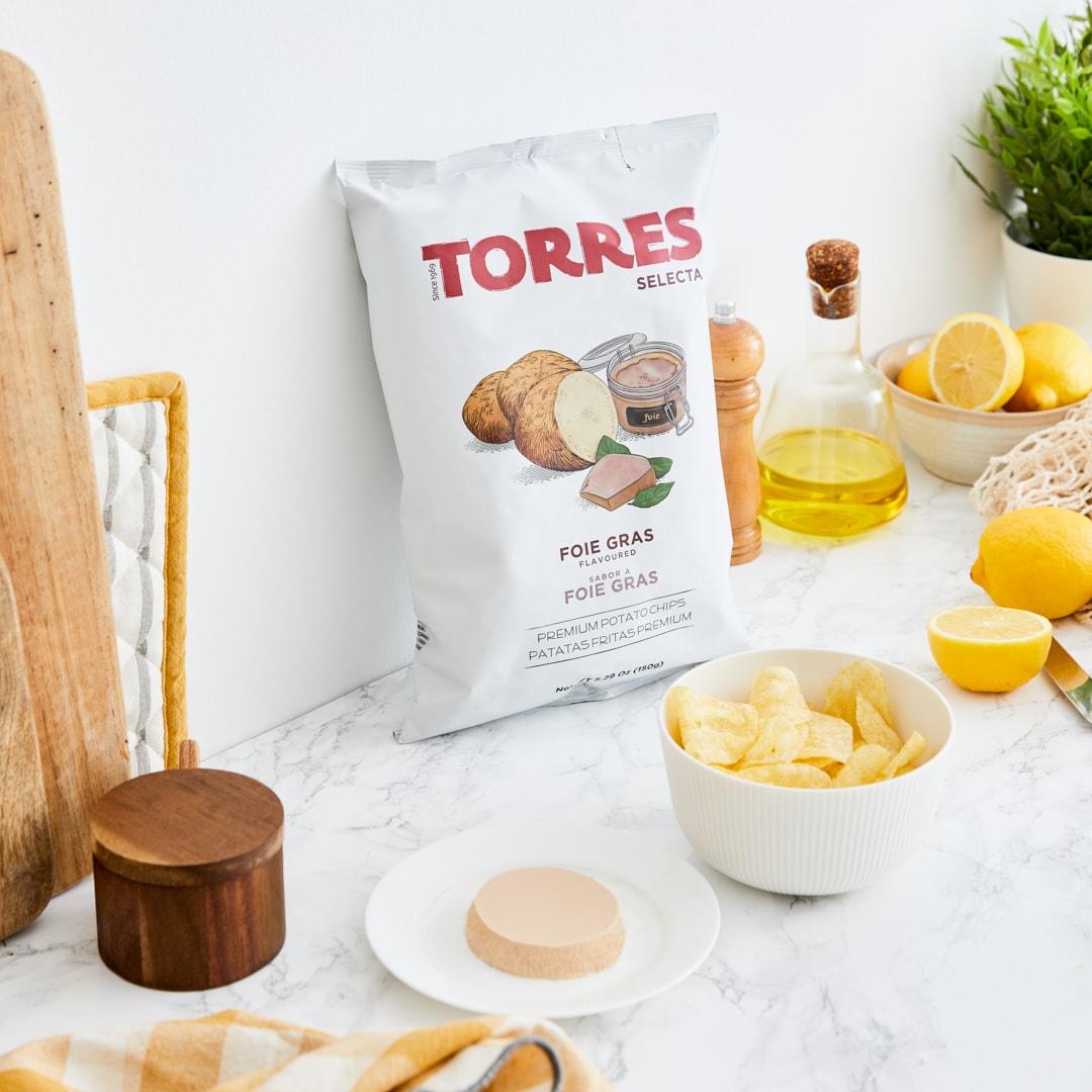 Chips de pommes de terre saveur foie gras Torres