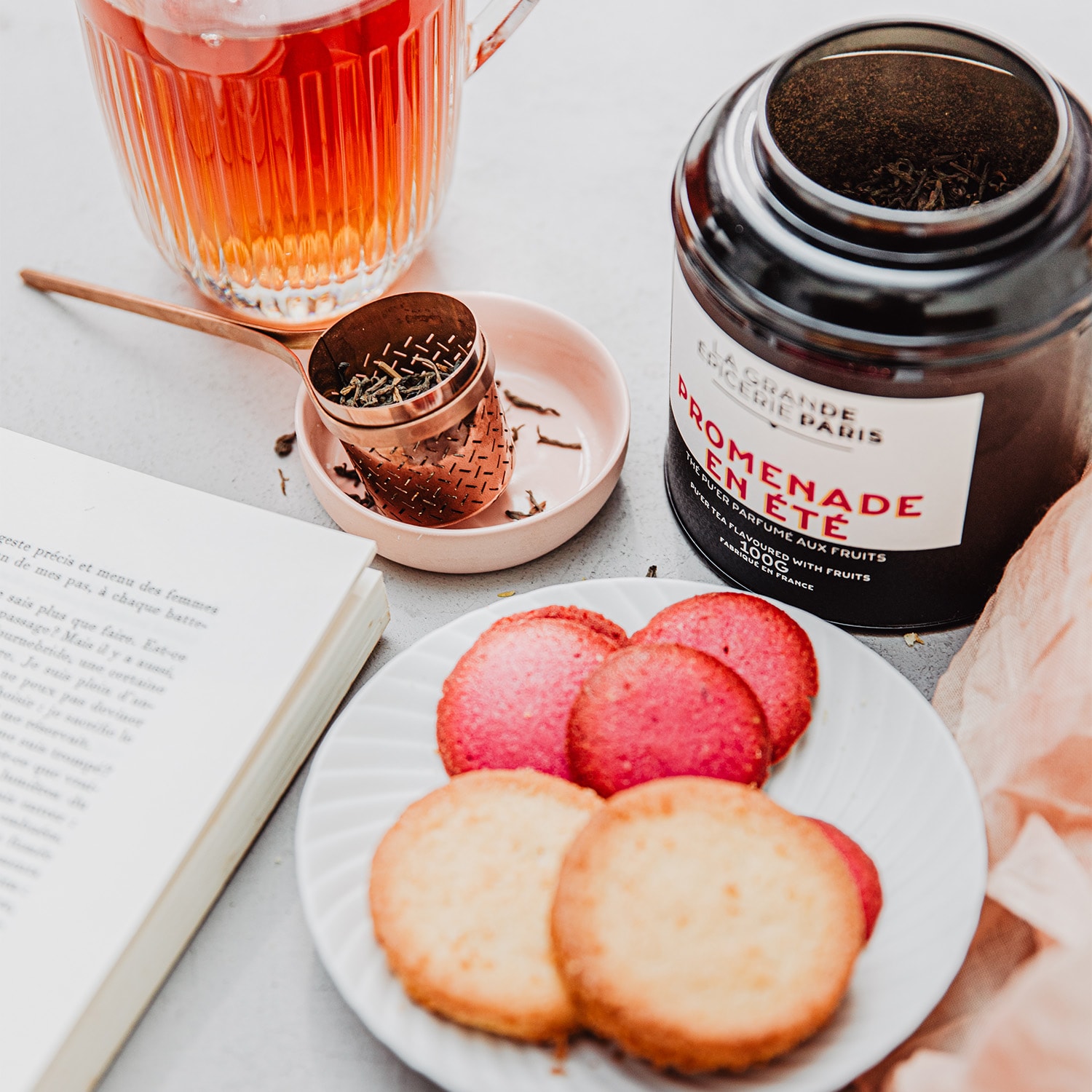 Promenade en été, thé pu'er parfumé aux fruits La Grande Épicerie de Paris