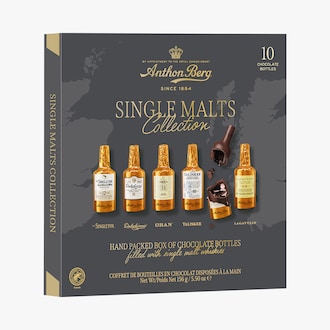 Coffret de bouteilles en chocolat Single Malts Anthon Berg