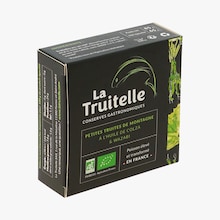 Petites truites de montagne à l’huile de colza et wazabi bio La Truitelle