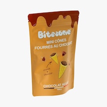 Mini cônes fourrés au chocolat au lait Bitecone