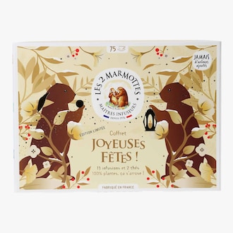 Coffret th&eacute;s et infusions Joyeuses F&ecirc;tes Les 2 Marmottes