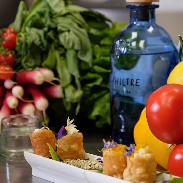 Croustillant tomate, mozzarella et boutargue Recette proposée par Cédric Erimée, Chef de La Table