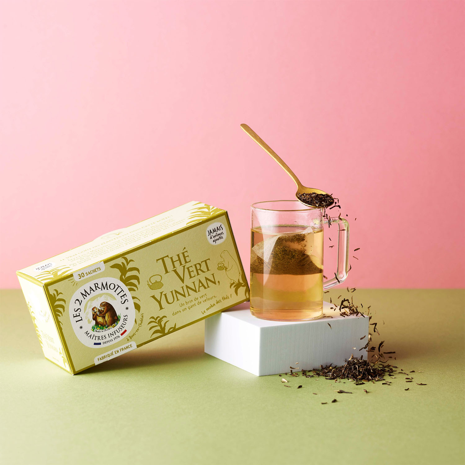 Th&eacute; Vert Yunnan bio Les 2 Marmottes