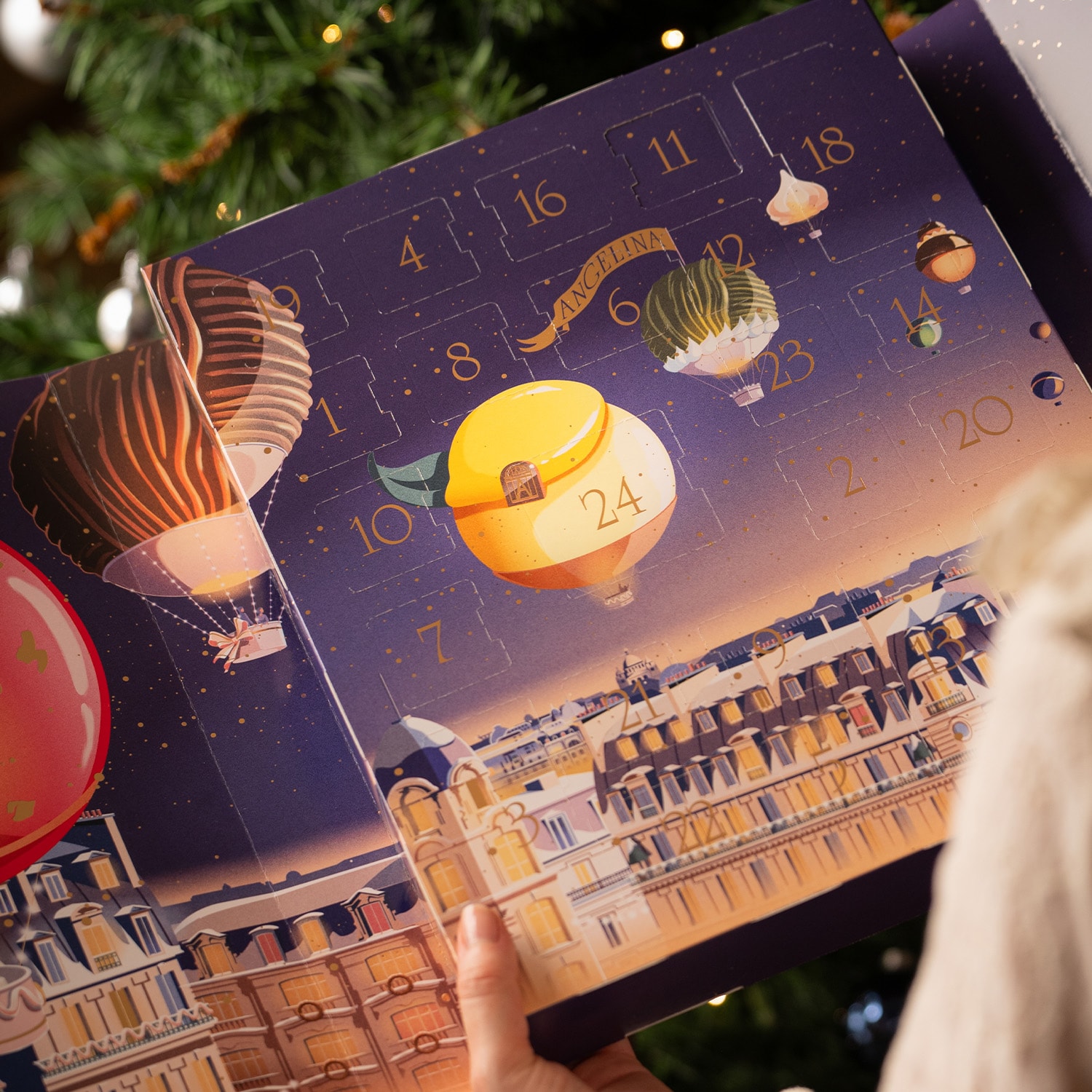 Calendrier de l'avent bonbons de chocolat et confiseries Angelina