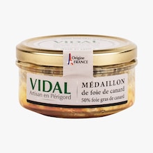 Médaillon foie gras de canard, 50% foie gras de canard Vidal
