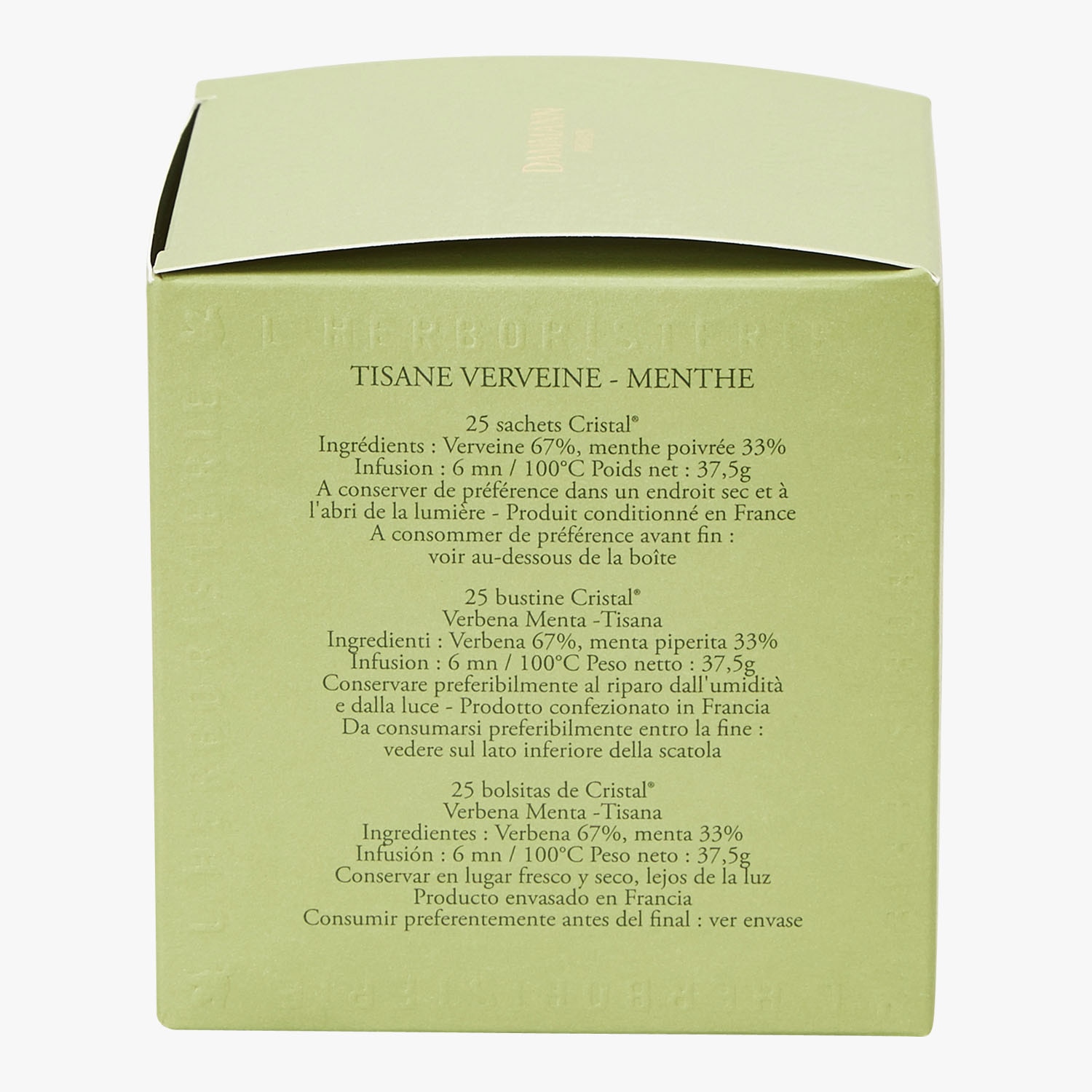 Tisane Menthe poivrée - 25 sachets Cristal ®