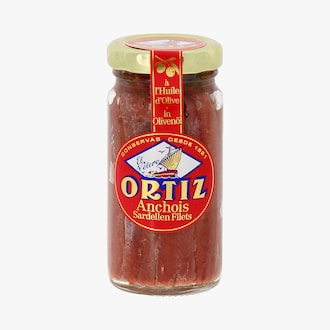 Anchois &agrave; l&rsquo;huile d&rsquo;olive Ortiz