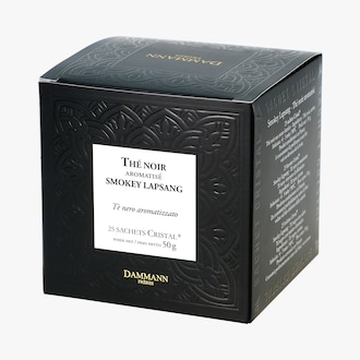 Thé noir aromatisé Smokey Lapsang - Boîte de 25 sachets Dammann Frères