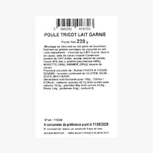 Poule tricot lait garnie Maison Mercier