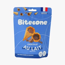 Mini c&ocirc;nes fourr&eacute;s au chocolat au lait Bitecone