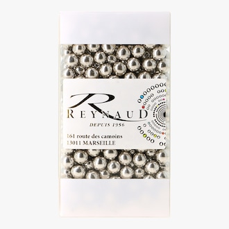 Perles chocolat argentées Reynaud