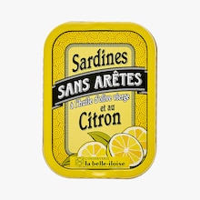 Sardines sans arêtes à l'huile d'olive vierge et au citron Conserverie la Belle-Iloise