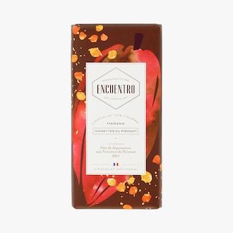 Tablette chocolat 70 % fourré aux noisettes du Piémont Encuentro