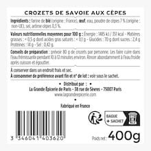 Crozets de Savoie aux cèpes La Grande Épicerie de Paris