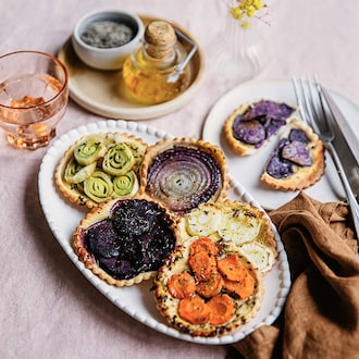 Les tartelettes aux l&eacute;gumes color&eacute;s null
