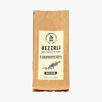 Grains de café torréfiés au feu de bois - Il colombiano 100 % Vezzali