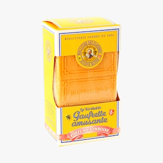 La véritable gaufrette amusante, parfum framboise Biscuiterie Eugène Blond