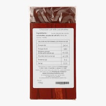 Tablette chocolat au lait 45&nbsp;% et &eacute;clats de cacahu&egrave;tes d&rsquo;Aquitaine Monsieur Txokola