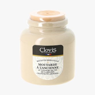 Moutarde à l'ancienne au vinaigre de vin de la région Champagne-Ardenne Clovis