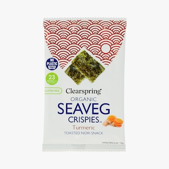 Chips d&rsquo;algue nori au curcuma Clearspring