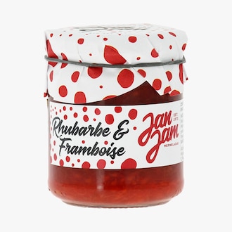 Confiture extra de rhubarbe et framboise Jan Jam