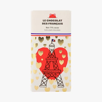 Tablette chocolat noir 71% cacao bio Le Chocolat des Fran&ccedil;ais