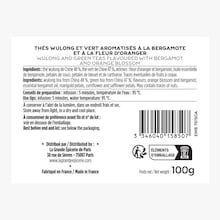 Lady Néroli Thé vert Earl Grey parfumé à la fleur d'oranger La Grande Épicerie de Paris