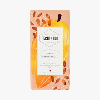 Tablette chocolat 70 % fourré aux amandes et noix de coco Encuentro