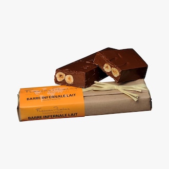 Barre infernale, lait praliné et noisettes François Pralus
