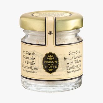 Préparation à base de sel gris de Guérande aromatisé  à la truffe blanche Maison de la Truffe