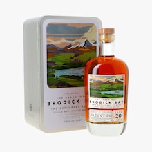 Whisky Arran, Brodick Bay, The Explorers Series, single malt, 20 ans, sous coffret en métal Arran
