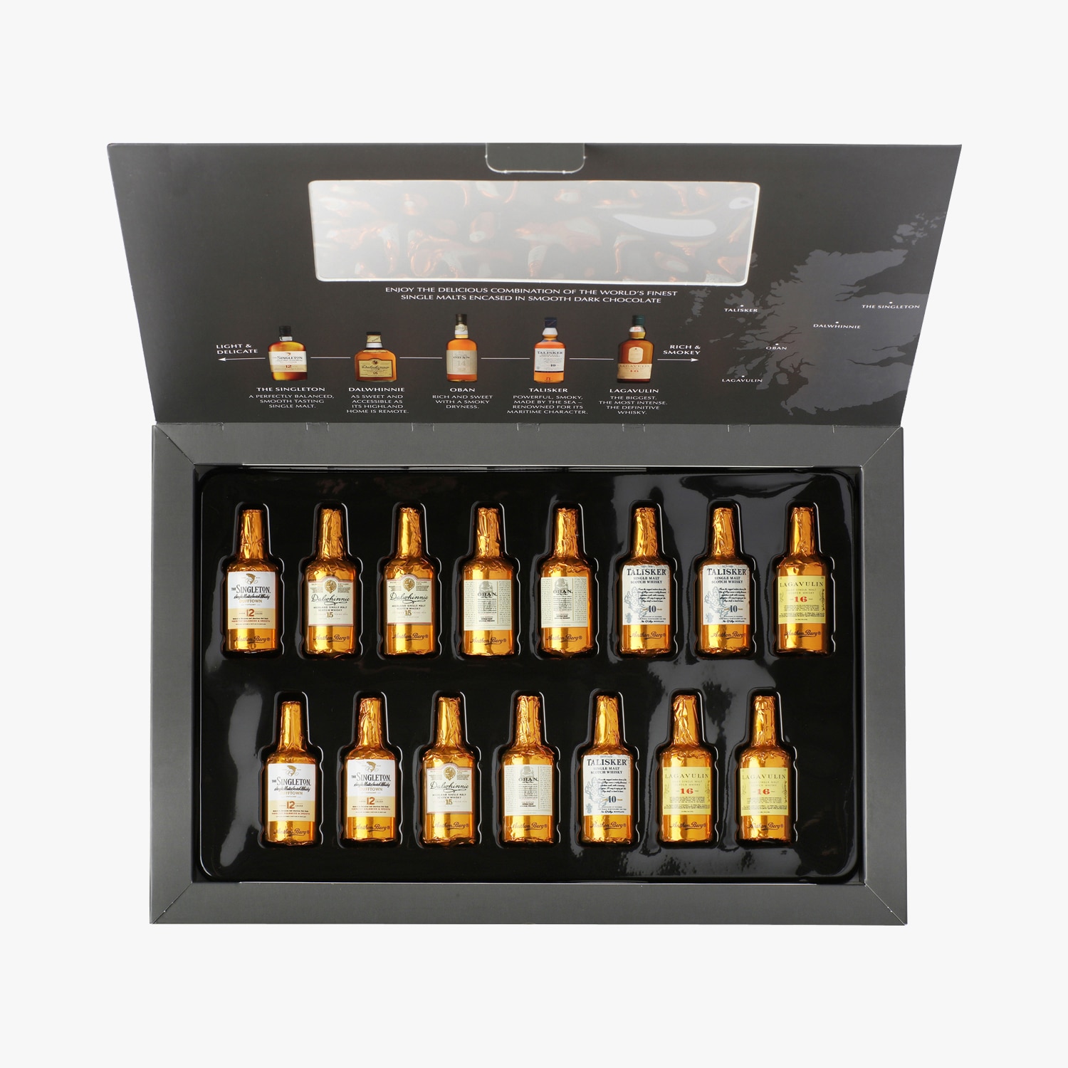 Coffret chocolat noir au whisky single malt Anthon Berg