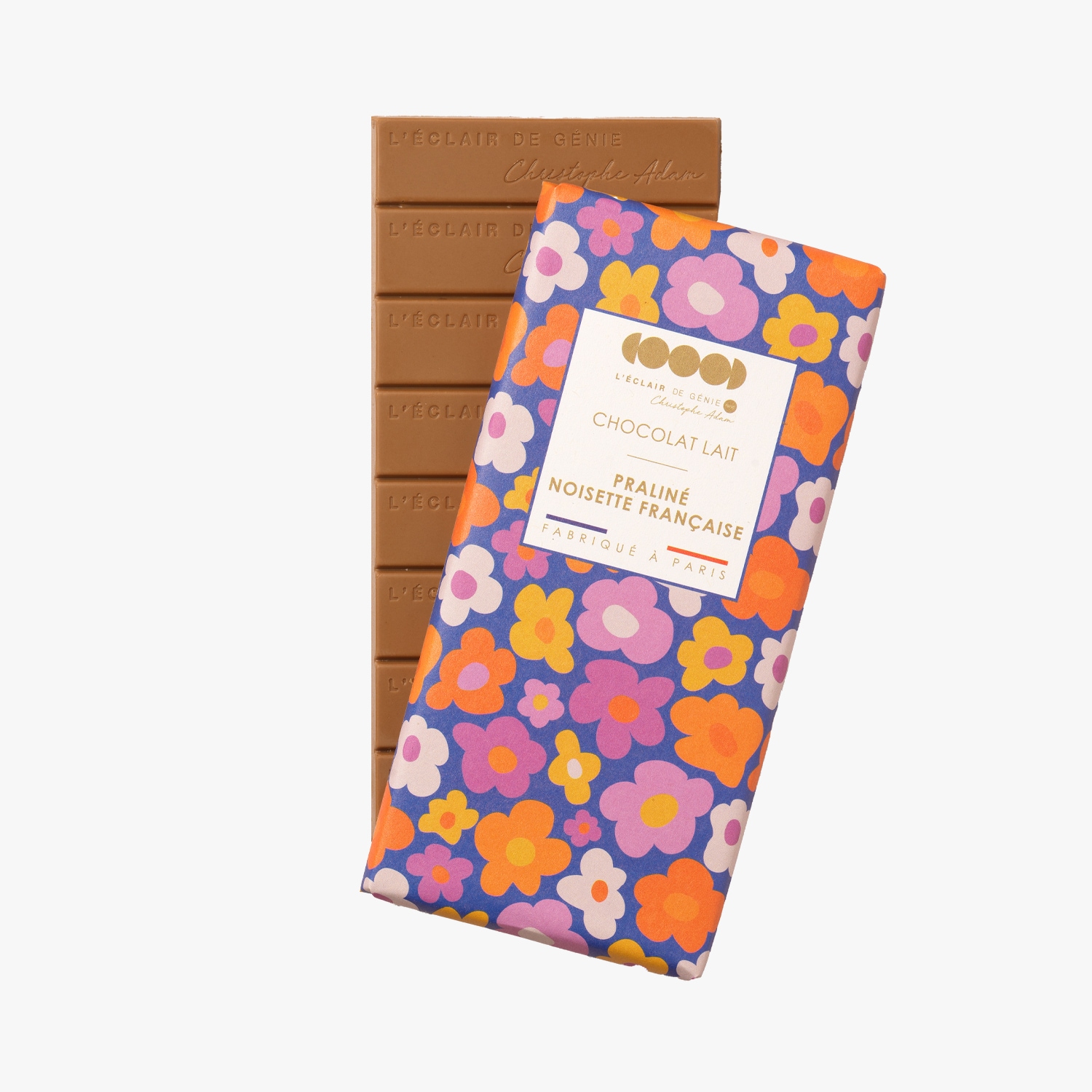 Tablette de chocolat au lait - Praliné noisettes françaises L'Éclair de Génie