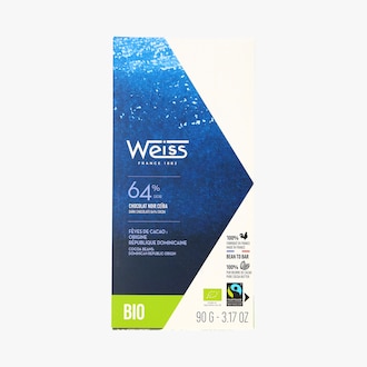 Chocolat noir ce&iuml;ba 64% cacao - F&egrave;ves de cacao&nbsp;: origine R&eacute;publique dominicaine Weiss
