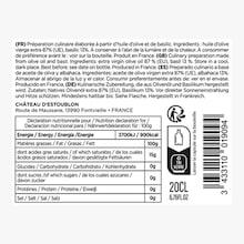 Préparation culinaire à base d'huile d'olive et de basilic  Château d'Estoublon