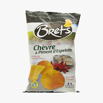 Chips de pommes de terre saveur chèvre & piment d'Espelette Bret's